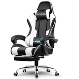 Oferta para GTPLAYER Silla Gaming con Masajeador Ergonómica Silla Gamer con Reposapiés Reposacabeza, Silla de Oficina Ergonómica, Soporte Lumbar, Silla Juego Ajustable en Altura, Blanco por solo 119,99 € Carátula de GTPLAYER Silla Gaming con Masajeador Ergonómica Silla Gamer con Reposapiés Reposacabeza, Silla de Oficina Ergonómica, Soporte Lumbar, Silla Juego Ajustable en Altura, Blanco