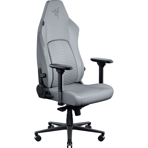 Carátula de Razer Iskur V2 NewGen - Silla Gamer ergonómica con Comodidad Transpirable Cuero EPU 2.ª generación con tecnología Cooltouch - Sistema de Soporte Lumbar Hyperflex | Gris para Multiplataforma