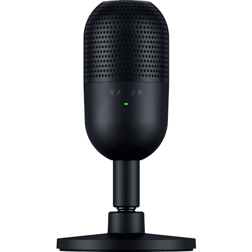 Carátula de Razer Seiren V3 Mini - Micrófono USB ultracompacto - micrófono de condensador de 14mm (patrón de captación supercardioide, sensor Tap-to-Mute con indicador LED, amortiguador incorporado) Negro para PC Carátula de Razer Seiren V3 Mini - Micrófono USB ultracompacto - micrófono de condensador de 14mm (patrón de captación supercardioide, sensor Tap-to-Mute con indicador LED, amortiguador incorporado) Negro para PC