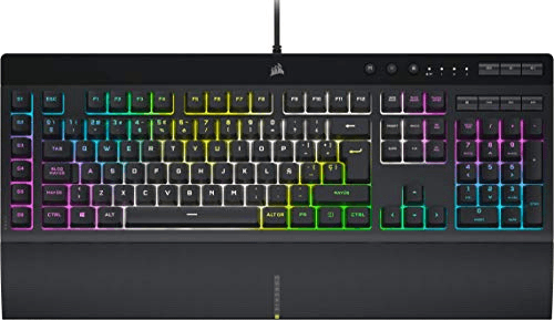 Carátula de Corsair K55 RGB PRO XT Teclado para Juegos con Teclas de Membrana, Retroiluminación RGB Dinámica, 6 Teclas Macro con… para PC