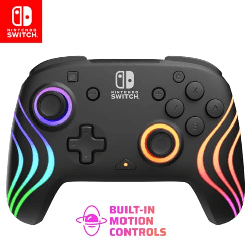 Oferta para el producto PDP Nintendo Switch Afterglow Wave- Wireless- Black por solo 47.69€ Carátula de PDP Nintendo Switch Afterglow Wave- Wireless- Black