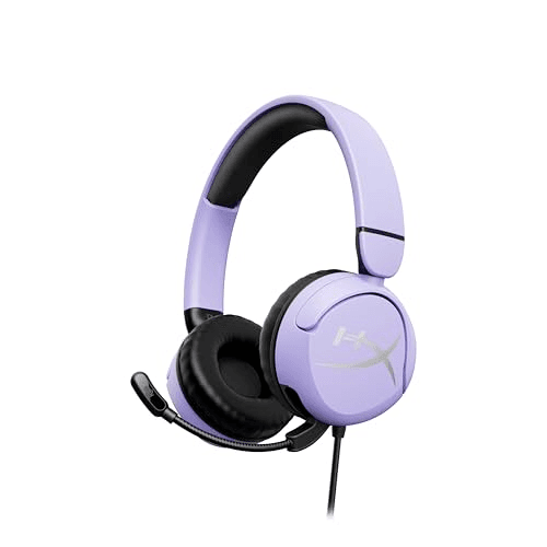 Carátula de HyperX Cloud Mini - Auriculares Gaming con Cable para niños, límite Volumen 85dB, para PC/Switch/PS/Chromebook/Xbox/Móvil, Lavanda para Multiplataforma