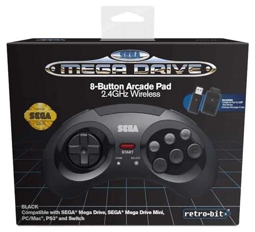 Carátula de Retro - Bit SEGA Saturn USB Pad Gris para Multiplataforma