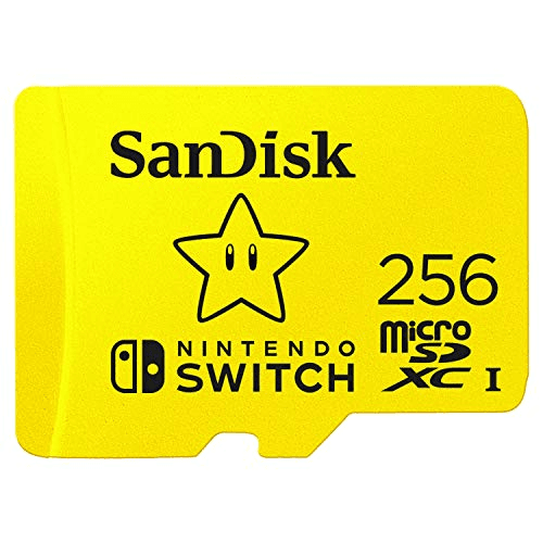 Carátula de Tarjeta SanDisk microSDXC 256GB UHS-I para Nintendo Switch, Producto con Licencia de Nintendo