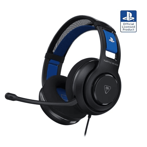 Carátula de Turtle Beach Atlas 200 Negro Auriculares de Juego con Cable con Licencia Oficial para PlayStation, PS5, PS4, transductores Nanoclear de 50 mm, micrófono con función de Silencio al abatir