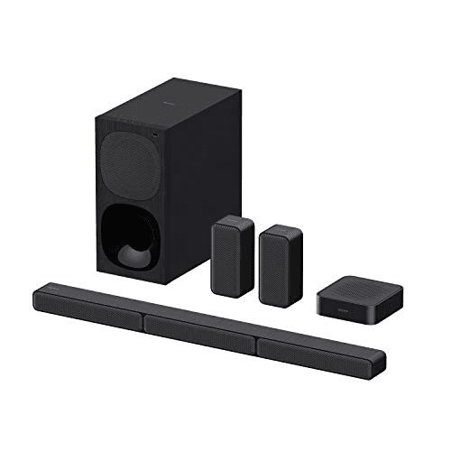 Carátula de Sony HT-S40R - Barra de Sonido 5.1 (Sistema de Cine en Casa, Altavoces Traseros Inalámbricos, 600 W, Dolby Digital, Bluetooth, Sonido Envolvente), Negro para Multiplataforma