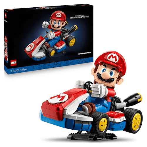 Carátula de LEGO Super Mario: Mario y Kart - Maqueta de Coche para Adultos con Figura Articulada - Set Nintendo para Aficionados al videojuego - Regalo Gamer 72037