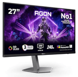 Carátula de AOC AG276UZD Monitor Gaming 27 Pulgadas UHD, 280Hz, QD-OLED, 0.03 ms GtG, HDR400 TrueBlack, G-Sync Compat, Altura Ajustable, Altavoces (3840x2160, 2X HDMI 2.1, 1x DP 2.1, USB-Hub), Negro/Gris