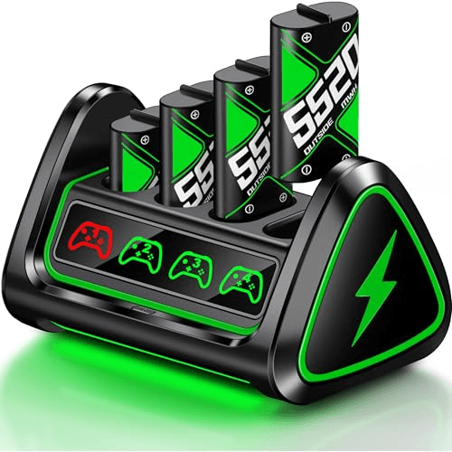 Carátula de Batería para controlador de Xbox con 4 baterías recargables de 5220 mWh para Xbox One/Xbox Series X/S, batería para Xbox One,