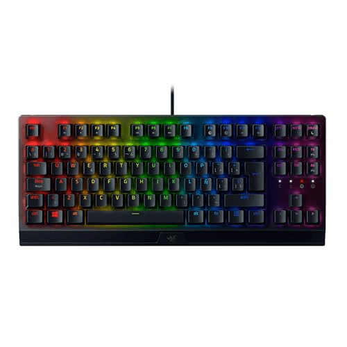 Carátula de Razer BlackWidow V3 Tenkeyless (Yellow Switch) - Teclado compacto para juegos con interruptores mecánicos (teclas ABS, iluminación RGB Chroma) Teclado Español - Negro para PC