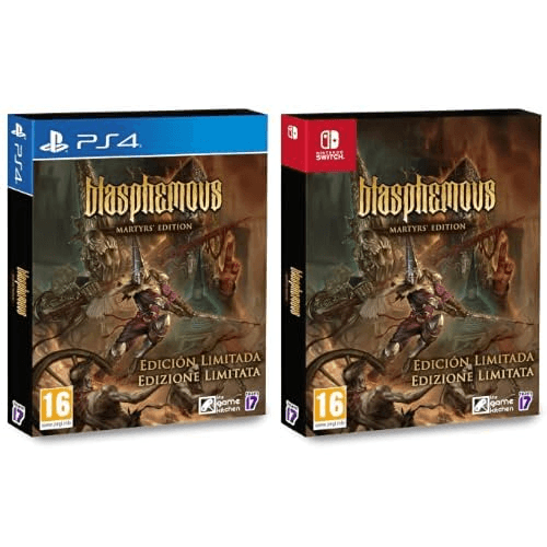 Carátula de Blasphemous: Martyr's Edition - PlayStation 4 + Blasphemous: Martyr's Edition - Nintendo Switch para Multiplataforma Carátula de Blasphemous: Martyr's Edition - PlayStation 4 + Blasphemous: Martyr's Edition - Nintendo Switch para Multiplataforma