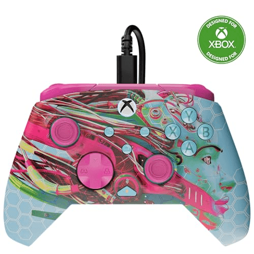 Carátula de Turtle Beach Rematch Advanced Android Dreams Mando de juego con cable - Brillo. Con licencia para Xbox con botones reemplazab