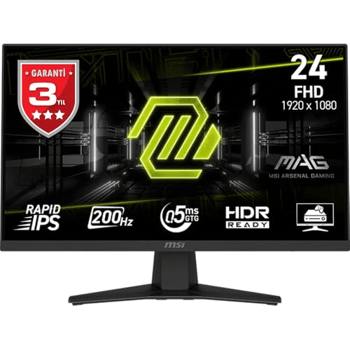 Oferta para el producto MSI mag 244F, 24",FHD,1920x1080 - Monitor Gaming, 200Hz, 0.5ms, HDR Ready, AMD FreeSync Premium, Eye Care, AI Vision, HDMI 2.0b, DP 1.2a, Sin Marco, Inclinación Ajustable, Soporte Vesa, Negro para PC por solo € Carátula de MSI mag 244F, 24",FHD,1920x1080 - Monitor Gaming, 200Hz, 0.5ms, HDR Ready, AMD FreeSync Premium, Eye Care, AI Vision, HDMI 2.0b, DP 1.2a, Sin Marco, Inclinación Ajustable, Soporte Vesa, Negro para PC