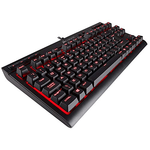 Carátula de Corsair K63 - Teclado mecánico Gaming (Cherry MX Red, retroiluminación LED roja, QWERTY Español), Negro, 36.05 x 4.09 x… para PC