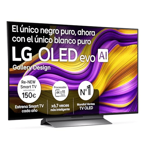 Carátula de LG OLED48G56LS - TV 48", OLED EVO 4K, Smart TV IA G5, WebOS 25, Super Upscaling, Dolby Vision y Dolby Atmos, AMD FreeSync, Alexa/Google Assistant, Negro para Multiplataforma