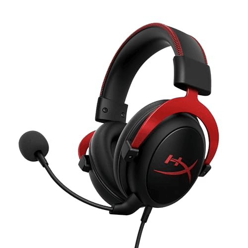 Carátula de HyperX KHX-HSCP-RD Cloud II - Cascos de Gaming para PC/PS4/Mac, Negro/Rojo para Multiplataforma