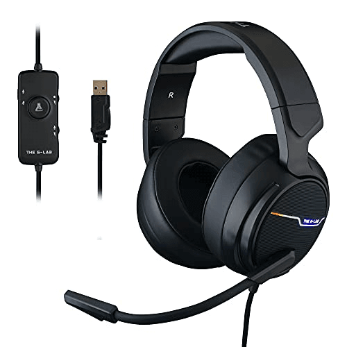 Carátula de THE G-LAB Korp THALLIUM Cascos Gaming USB 7.1 Digital Surround - Auriculares Gaming - Micrófono con cancelación de ruido… para PlayStation Carátula de THE G-LAB Korp THALLIUM Cascos Gaming USB 7.1 Digital Surround - Auriculares Gaming - Micrófono con cancelación de ruido… para PlayStation