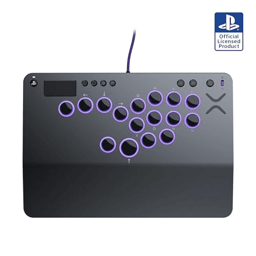 Carátula de Turtle Beach Victrix Pro KO Leverless Fight Stick - con licencia oficial PlayStation para PS4, PS5, PC, interruptores RGB intercambiables en caliente para Multiplataforma