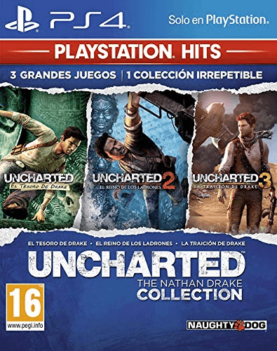 Oferta para el producto Uncharted Collection Hits - Versión 17 - PlayStation 4 por solo 9.9€ Carátula de Uncharted Collection Hits - Versión 17 - PlayStation 4