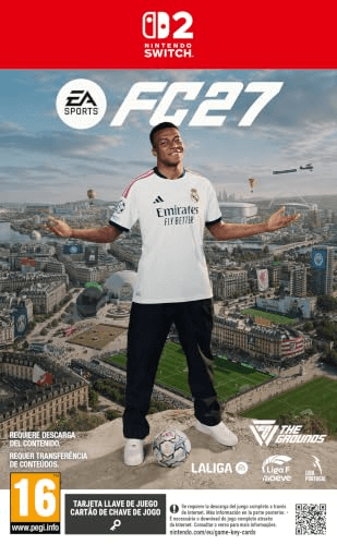 Oferta para el producto EA SPORTS FC™ 27 - Edición Estándar Nintendo Switch 2|Cartucho físico | Videojuegos | Castellano por solo 59.9€ Carátula de EA SPORTS FC™ 27 - Edición Estándar Nintendo Switch 2|Cartucho físico | Videojuegos | Castellano