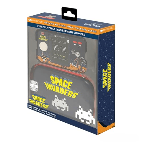 Carátula de My Arcade DGUNL-7150 Space Invaders Pocket Player Pro - Sistema de Juego portátil con Estuche de Transporte para Multiplataforma