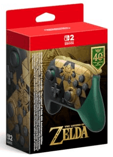 Carátula de Nintendo Switch 2 Pro Controller Zelda 40 Aniversario