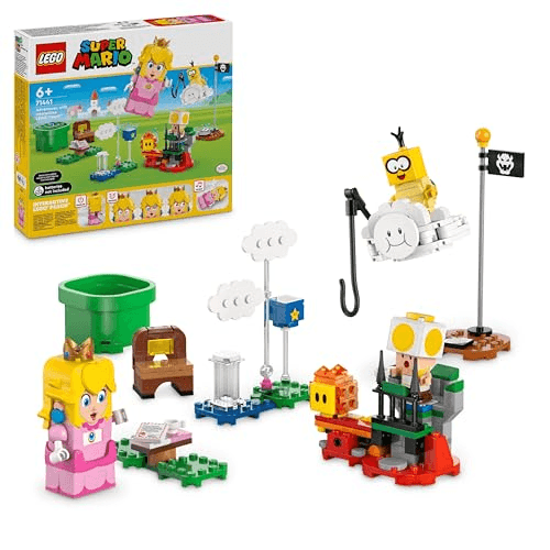 Oferta para el producto LEGO Super Mario Aventuras Interactivas con LEGO Peach Juguete de Construcción videojuego de Nintendo, Figura de Toad Amarillo, Regalo Gamer 71441 por solo 39.99€ Carátula de LEGO Super Mario Aventuras Interactivas con LEGO Peach Juguete de Construcción videojuego de Nintendo, Figura de Toad Amarillo, Regalo Gamer 71441