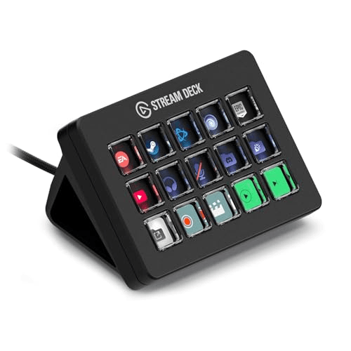 Carátula de Elgato Stream Deck Scissor Keys - Controlador de Videojuego para Gamers Aficionados - Teclas Personalizables para Discord, accesos rápidos, acciones en Juego & más para PC