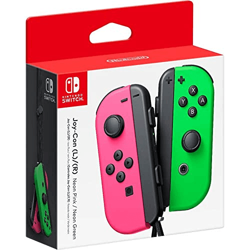 Carátula de Joy-Con set de dos color Verde Neón / Rosa Neón (Nintendo Switch)