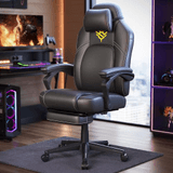 Oferta para SONGMICS HOME Silla de Juegos, Silla Racing Ergonómica para Ordenador con Reposapiés, con Reposacabezas, Cuero Sintético, Altura Ajustable, Negro Tinta OBG072B01 por solo 112,49 € Carátula de SONGMICS HOME Silla de Juegos, Silla Racing Ergonómica para Ordenador con Reposapiés, con Reposacabezas, Cuero Sintético, Altura Ajustable, Negro Tinta OBG072B01