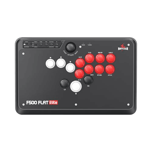 Oferta para el producto MAYFLASH F500 FLAT Elite Fight Stick Mando Arcade sin palanca con todos los botones Sanwa OBSF para PS4, PC, Xbox Series S/X, para Multiplataforma por solo 102.58€ Carátula de MAYFLASH F500 FLAT Elite Fight Stick Mando Arcade sin palanca con todos los botones Sanwa OBSF para PS4, PC, Xbox Series S/X, para Multiplataforma