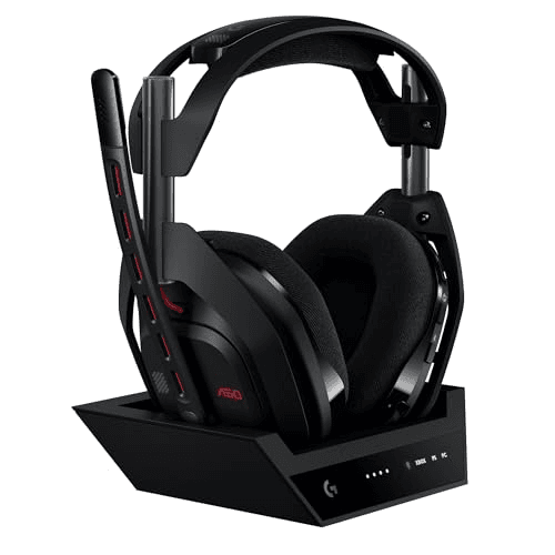 Carátula de Logitech G Astro A50 LIGHTSPEED para gaming Auriculares inalámbricos + estación base (Gen 5), PRO-G GRAPHENE, cambio entre 3  para Multiplataforma