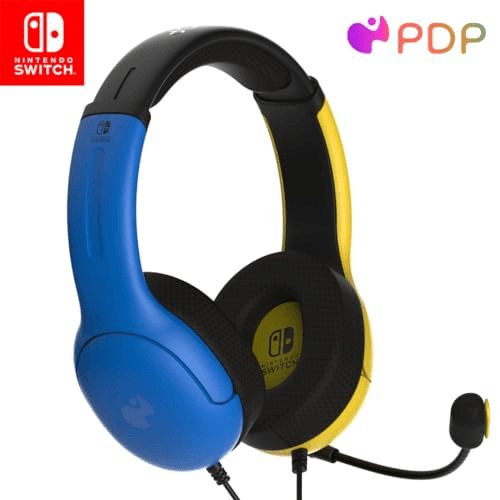 Carátula de PDP LVL40 Auriculares estéreo Nintendo Switch, Amarillo y Azul [Amazon Exclusive]