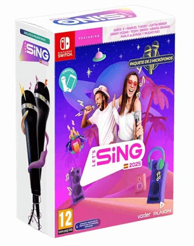 Carátula de Lets Sing 2025 S.V. + 2 Mics - Nintendo Switch