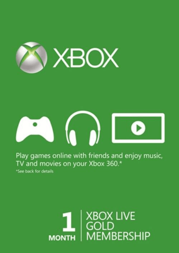 Carátula de 1 Month Xbox Live Gold Membership (Xbox One/360)