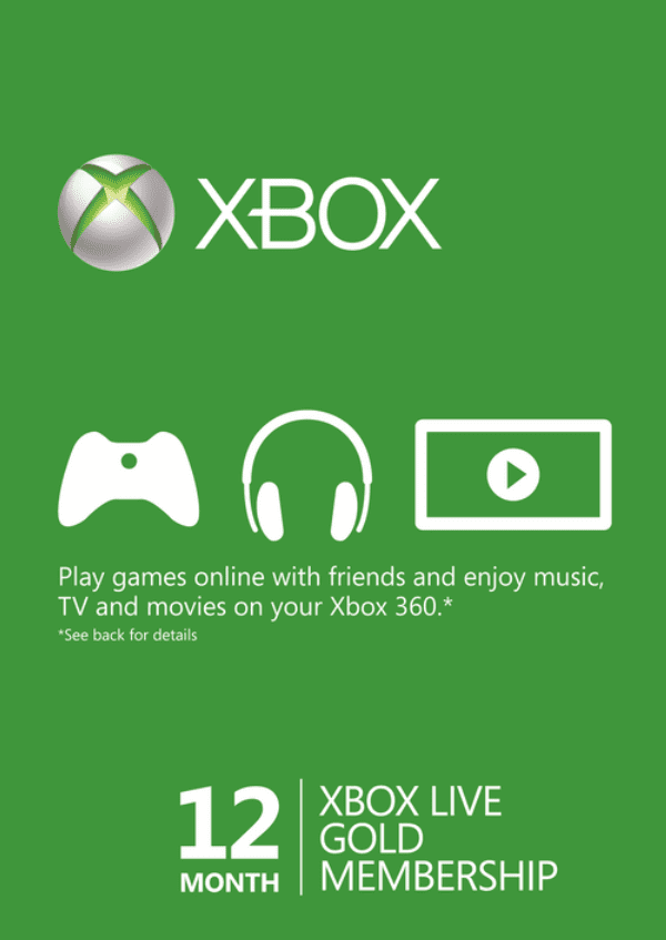 Carátula de 12 Month Xbox Live Gold Membership (Xbox One/360) Carátula de 12 Month Xbox Live Gold Membership (Xbox One/360)