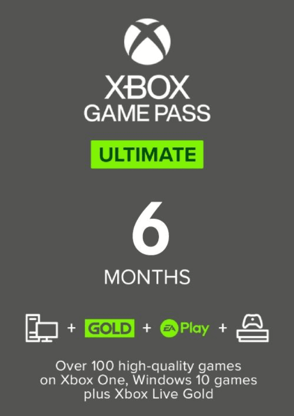 Carátula de 6 Month Xbox Game Pass Ultimate Xbox One / PC (EU) para Multiplataforma