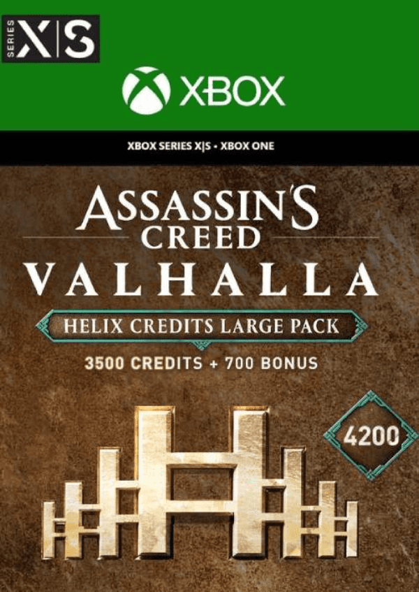 Carátula de Assassin's Creed Valhalla – Helix Credits Large Pack (4,200) Xbox One (EU) Carátula de Assassin's Creed Valhalla – Helix Credits Large Pack (4,200) Xbox One (EU)