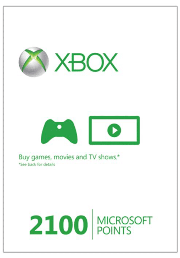 Carátula de Xbox Live 2100 Microsoft Points (Xbox 360)