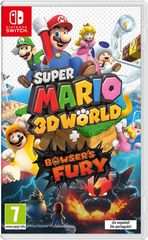 Carátula de Super Mario 3D World + Bowser's Fury para Nintendo Carátula de Super Mario 3D World + Bowser's Fury para Nintendo