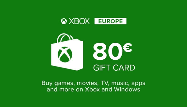 Carátula de Tarjeta Regalo XBOX Live 80€ Carátula de Tarjeta Regalo XBOX Live 80€