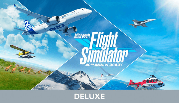 Oferta para el producto Microsoft Flight Simulator Deluxe 40th Anniversary Edition (PC / Xbox Series X|S) para Multiplataforma por solo 31.99€ Carátula de Microsoft Flight Simulator Deluxe 40th Anniversary Edition (PC / Xbox Series X|S) para Multiplataforma