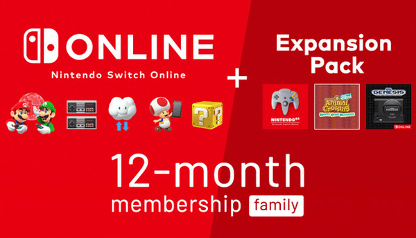 Carátula de Suscripción Nintendo Switch Online + Paquete de expansión 12 meses (Familiar) Carátula de Suscripción Nintendo Switch Online + Paquete de expansión 12 meses (Familiar)