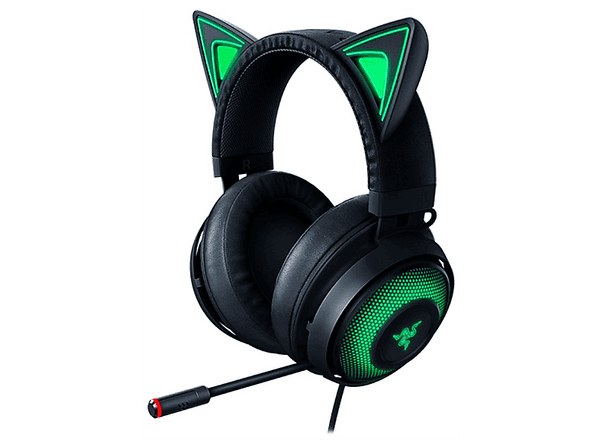 Carátula de Auriculares gaming - Razer Kraken Kitty Edition, Micrñofono, Iluminación RGB reactiva, Negro para multiplataforma