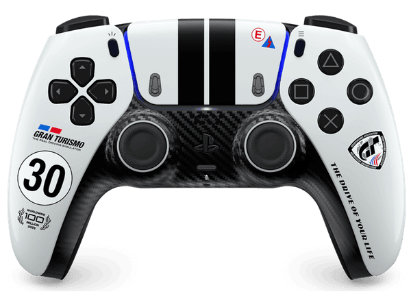 Carátula de Mando PS5 - Sony DualSense® Wireless Controller. Gran Turismo® Limited Edition, Inalámbrico, Bluetooth, Blanco y Negro para PlayStation