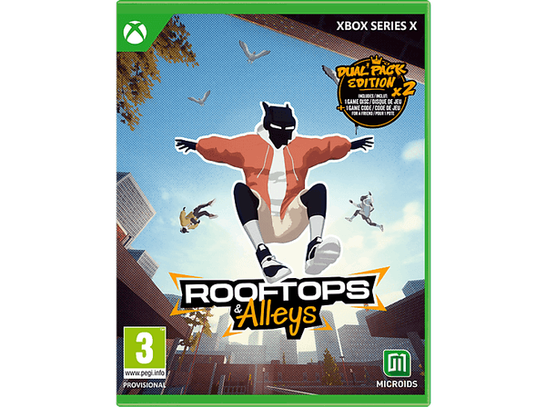 Oferta para el producto Xbox Series X S Rooftops & Alleys: Dual Pack Edition por solo 15.9€ Carátula de Xbox Series X S Rooftops & Alleys: Dual Pack Edition