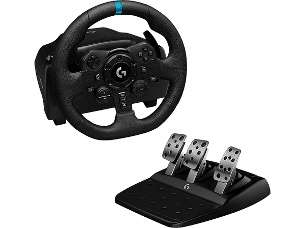 Oferta para el producto Volante - Logitech G923, Para PS5/PS4/PC, Rotación 1080°, Pedales, Escala 1:1, USB, LED, Trueforce, Negro para Multiplataforma por solo 279€ Carátula de Volante - Logitech G923, Para PS5/PS4/PC, Rotación 1080°, Pedales, Escala 1:1, USB, LED, Trueforce, Negro para Multiplataforma