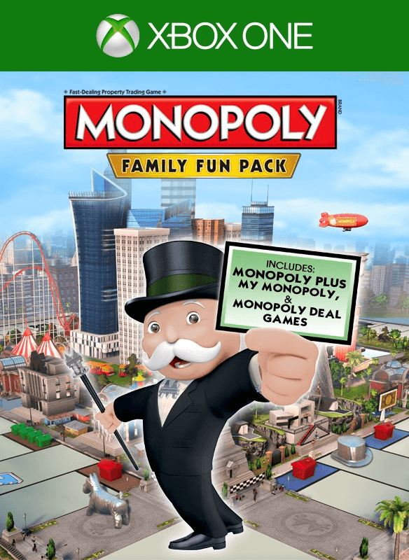 Carátula de MONOPOLY FAMILY FUN PACK para Xbox Carátula de MONOPOLY FAMILY FUN PACK para Xbox