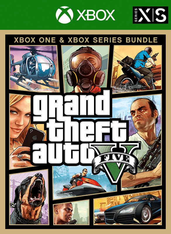 Oferta para el producto Grand Theft Auto V (Xbox One y Xbox Series X|S) por solo 19.79€ Carátula de Grand Theft Auto V (Xbox One y Xbox Series X|S)