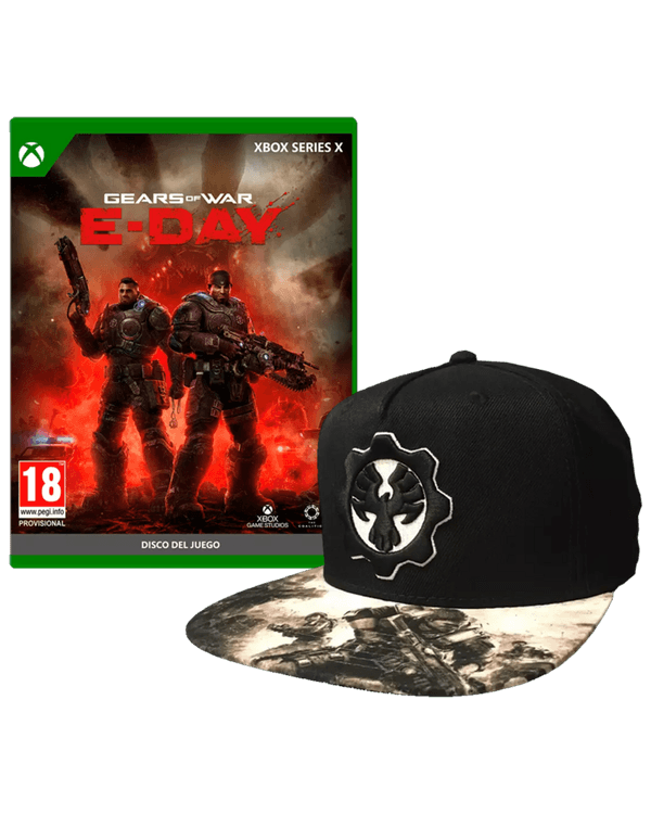 Carátula de Gears of War: E-Day + Gorra Negra Gears of Wars 4 Fenix Omen para Xbox